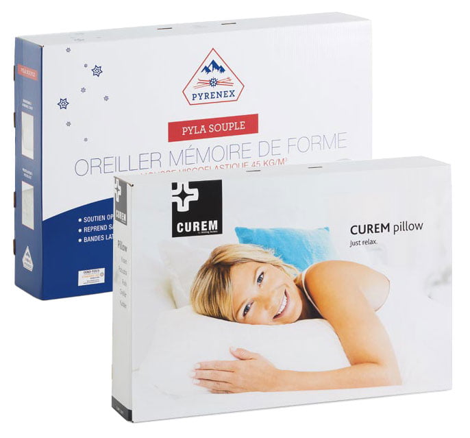 Ref. D5 | Boîte en carton personnalisé, pour oreillers (avec ou sans poignée).